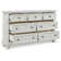 Commode double 7 tiroirs l 65,5 po Geovana
