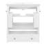 Meuble-lavabo blanc avec lavabo, en bois massif et matériaux composites, tiroir de 76 cm, élégant lavabo en céramique