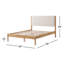 Ardin Solid Wood Bed Frame With Cream Boucle Upholstered Headboard-672024917-677557654