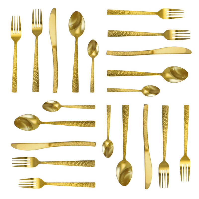 Mega Chef Baily Stainless Steel Flatware Set - Service for 4, Gold