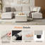 1 ensemble de canapé modulaire en bois avec revêtement en tissu Snowin, couleur blanc pâle, canapé modulaire Cloud MCS-01, pieds de canapé Cloud-137365019-137364998