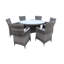 Valladolid 6 - Person Patio Dining Set with Round Table , Cushions Included-2030543550-2030543549