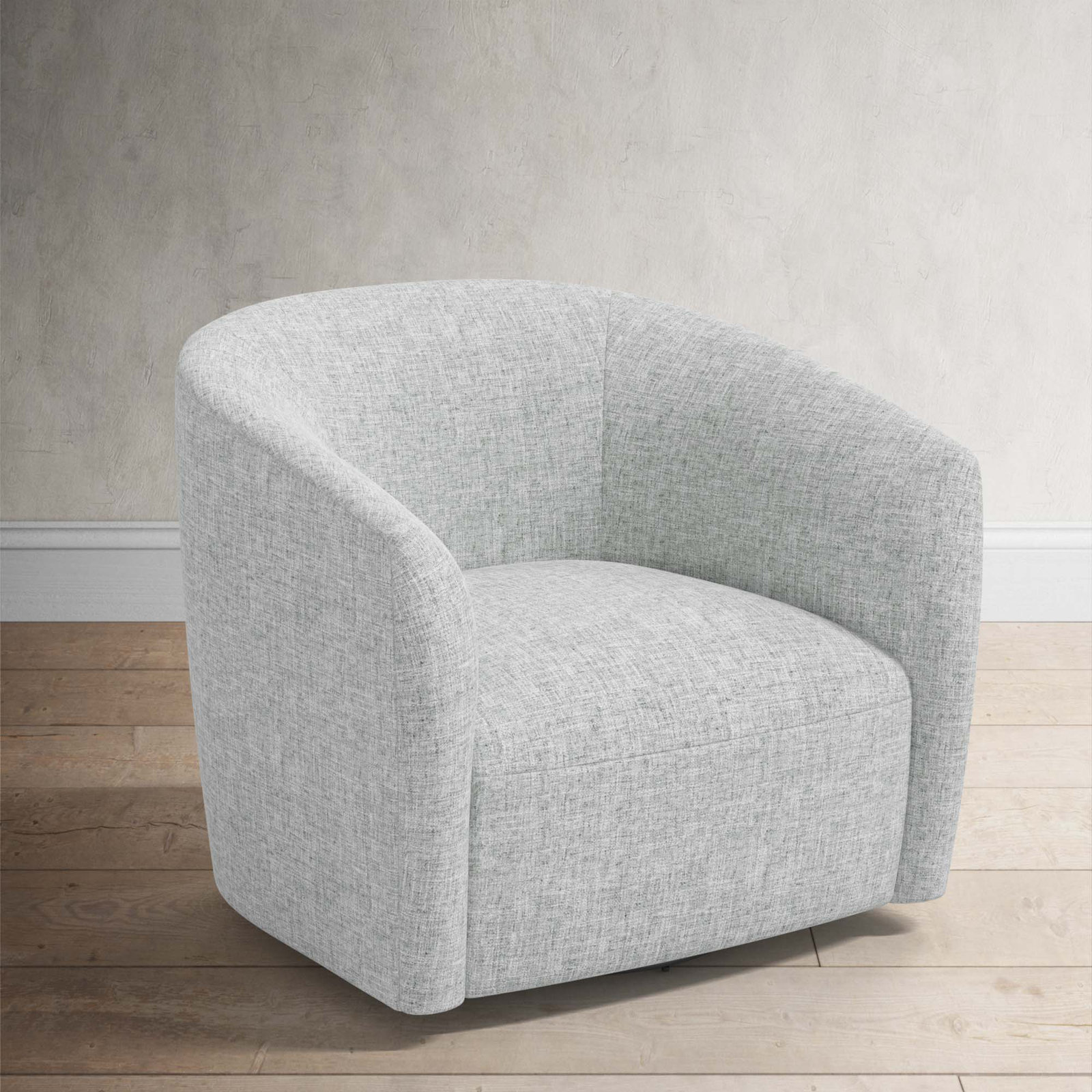 Marita 32" Barrel Chair, Zuma Pumice Textured Linen