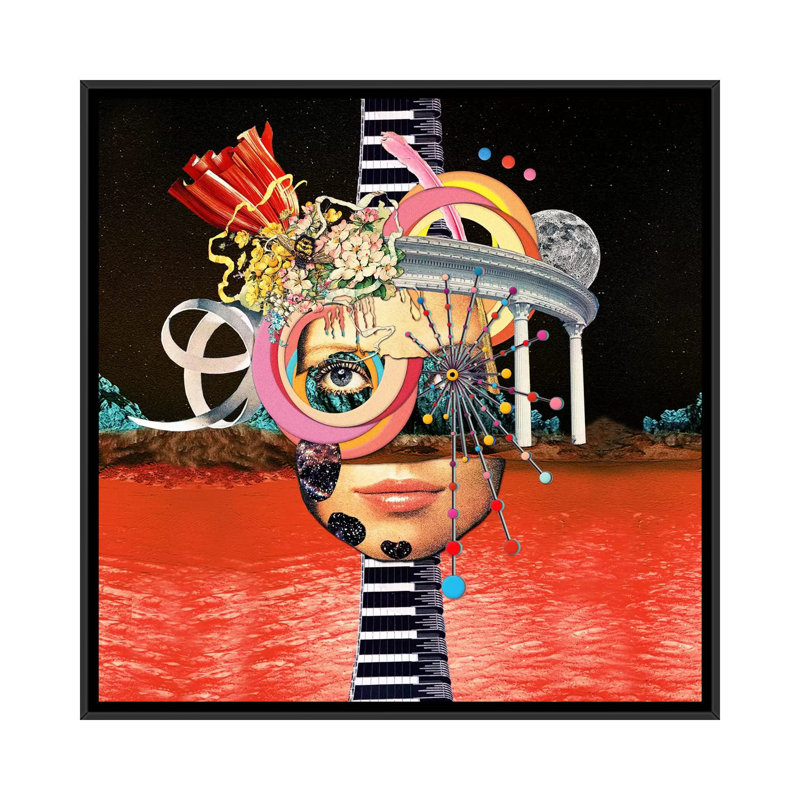 « eugenia loli-all abouting », impression sur toile, H 26 po x l 26 po x P 1,5 po, Toile encadrée noire