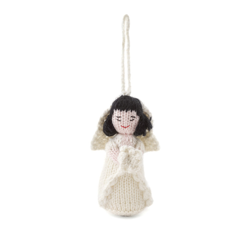 Hand-Knit Bride Hanging Figurine Ornament