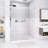 60" W × 72" H Frameless Single Sliding Shower Door,5Mm Fixed Glass And 6Mm Sliding Glass  , Clear Tempered Glass, Stainless Steel Handle,Chrome-123766807