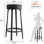 Tabouret de bar pivotant à 360 °, tabouret de bar rembourré en cuir de polyuréthane avec repose-pieds en métal, tabouret de bar moderne Mid-Century-994713282-994713281