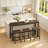 Long Dining Table Set with 3 Stools-1571773065