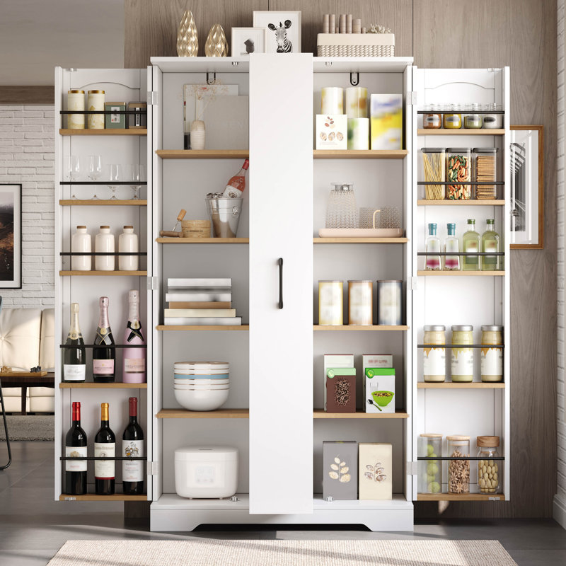 150cm Kitchen Pantry, White