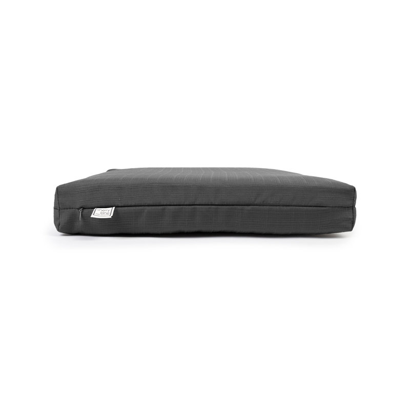 Tailored. Modern Look Seat Cushion With Zipper And Padded Polyester Fill., Charcoal Gray