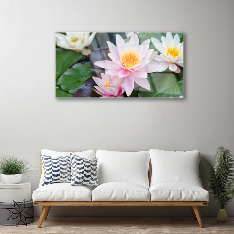 Floral Flowers - Unframed Photograph on Glass