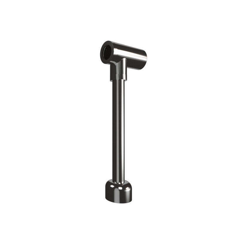 Poubelle ronde avec siphon intégré - chrome, Chrome