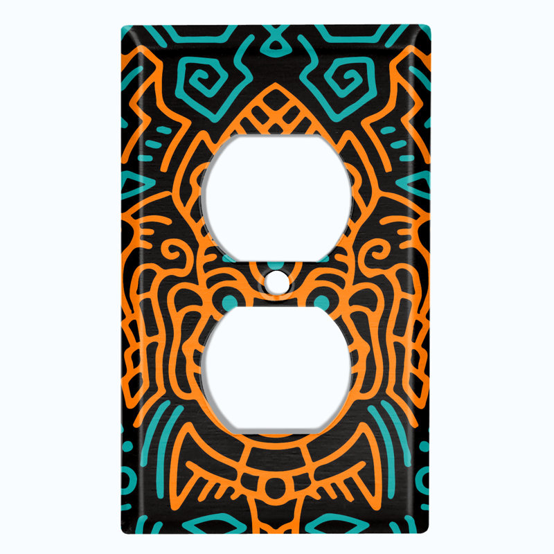 Patterned 1 - Gang Toggle Light Switch Standard Wall Plate