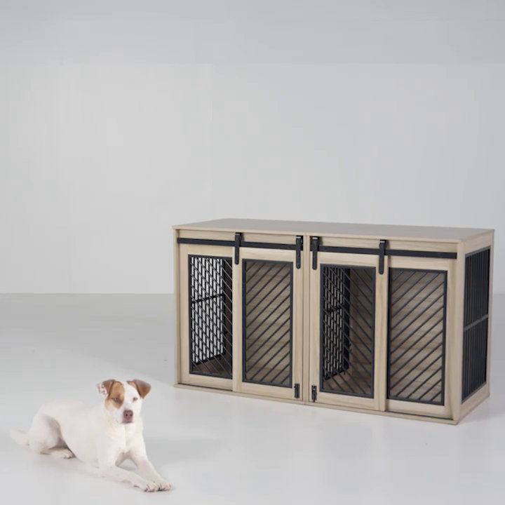 Tucker Murphy Pet™ 61'' W Dividable Dog Crate Furniture & Reviews