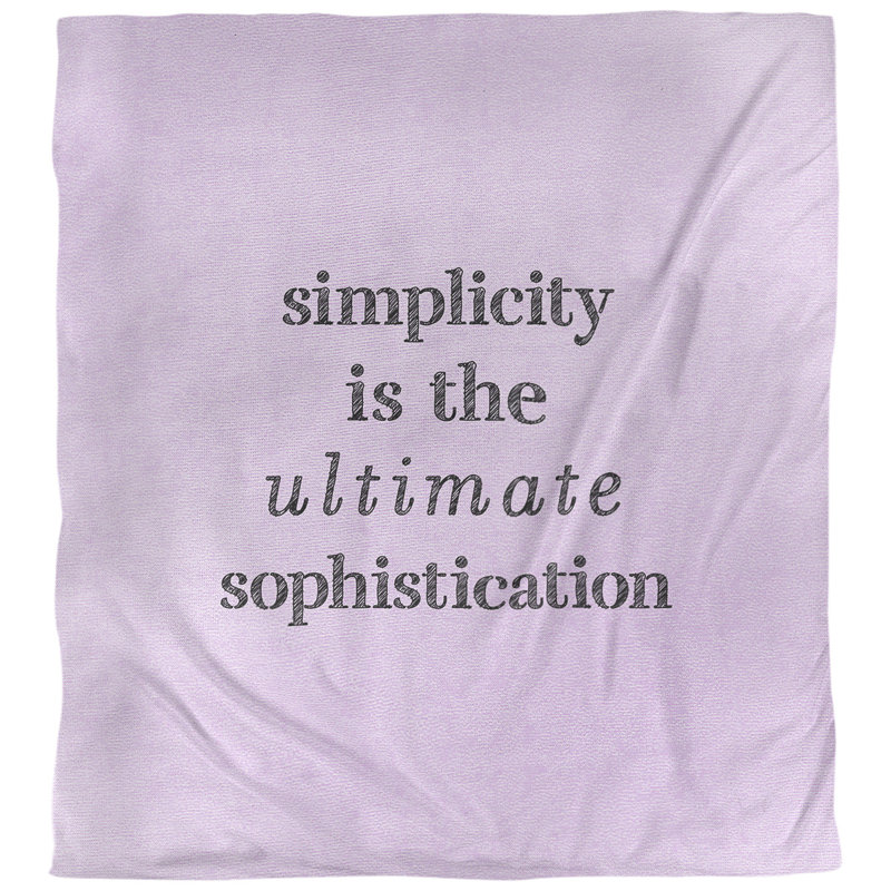 Housse de couette simple et sophistiquée quote, Housse de couette pour très grand lit, Mauve / noir