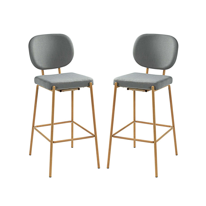 Tabouret de comptoir court 30 po Kittye, Gris anthracite