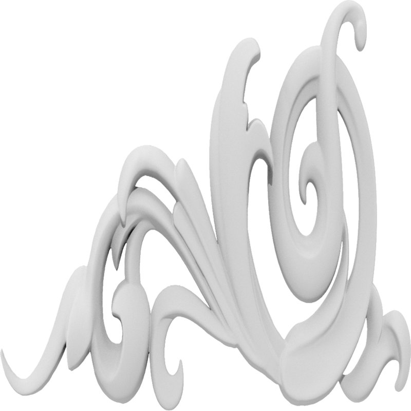 Applique Kirby Rosette, H 2 po x l 2 po x P 0,38 po, Gauche