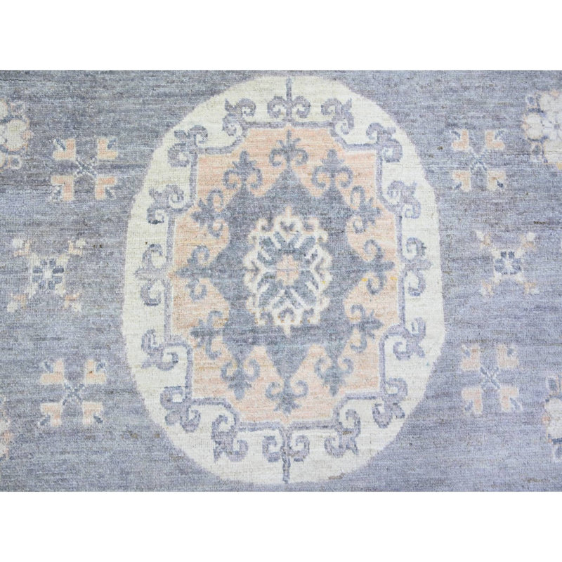 Tapis gris en laine noué à la main 10 pi x 14 pi 1 po Peshawar 1F390D0E346B4CA2A0AB8160835230FF