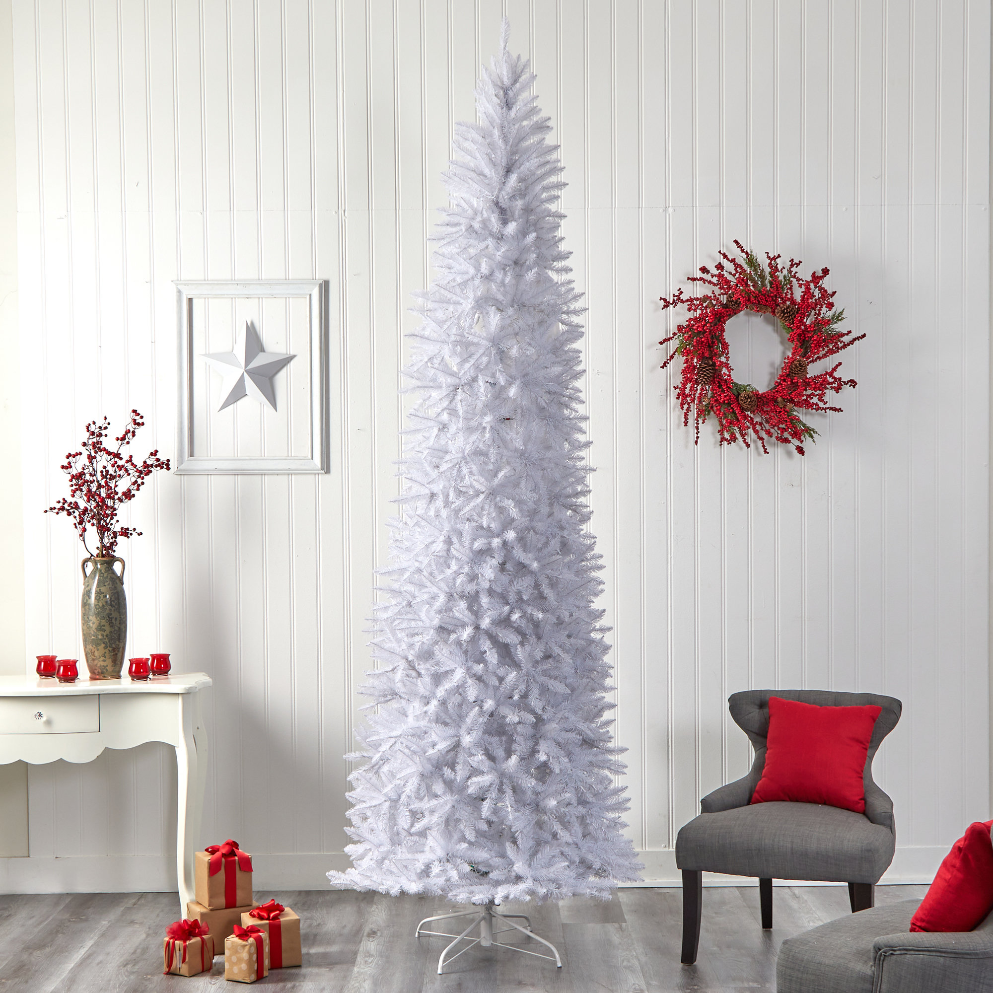 Lighted Artificial Fir Christmas Tree, 10'