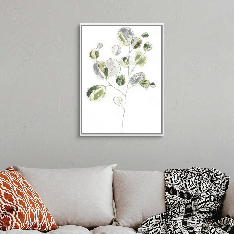 Sea Greens II, art mural sur toile, Toile avec cadre blanc, H 34 po x l 26 po