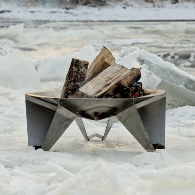 Round Iron Wood Burning Smokeless Fire Pit