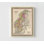 Suède et Norvège 1849, impression rétro de la Suède, carte de la Norvège, carte du vieux Continent, affiche de voyage, décoration murale européenne antique