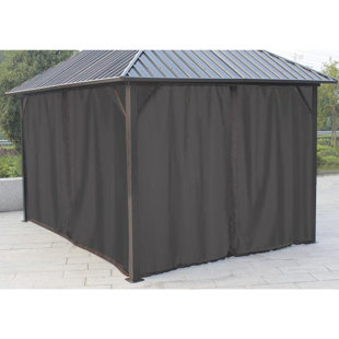 OUTDOOR CAUSAL Brown Polyester Screen for Gazebo
