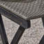 Tabourets de bar pliants d'extérieur 41,75 po en bois d'acacia avec dossier et siège en rotin PE, finition gris foncé (ensemble de 2)