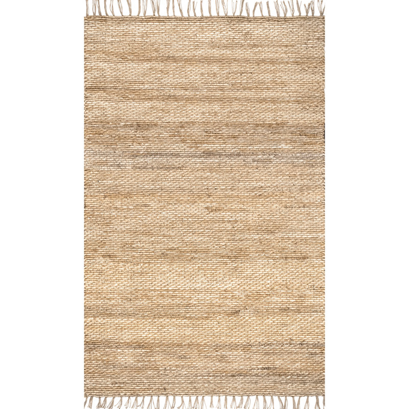 Lilliana Casual Jute Tassel Area Rug, Rectangle 4' x 6'