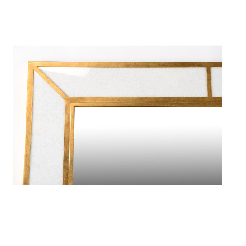 Madison Marbleized Mirror, Gold Leaf