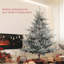 Arbre de Noël artificiel à charnière avec pointes enneigées et support en métal pliable-274802910
