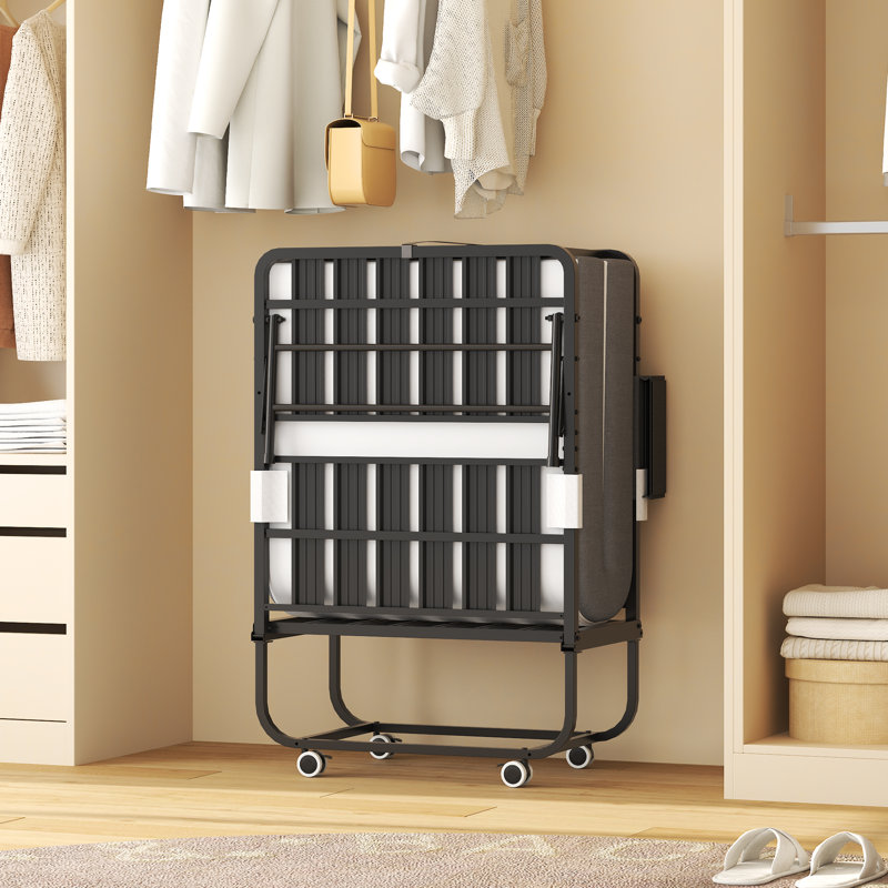 Lits pliants en métal peu encombrants, tête de lit réglable pour une maison moderne