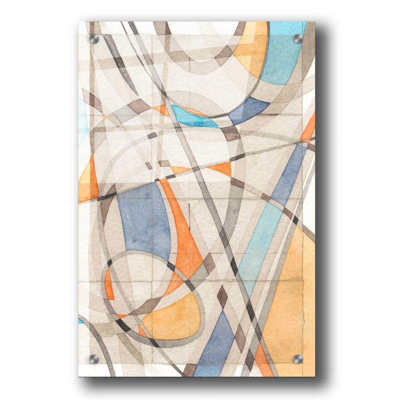 «Ovals & Lines II» par Nikki Galapon, art mural en verre acrylique, H 36 po x l 24 po x P 0,2 po