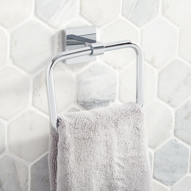 Hibiscus Towel Ring, Chrome