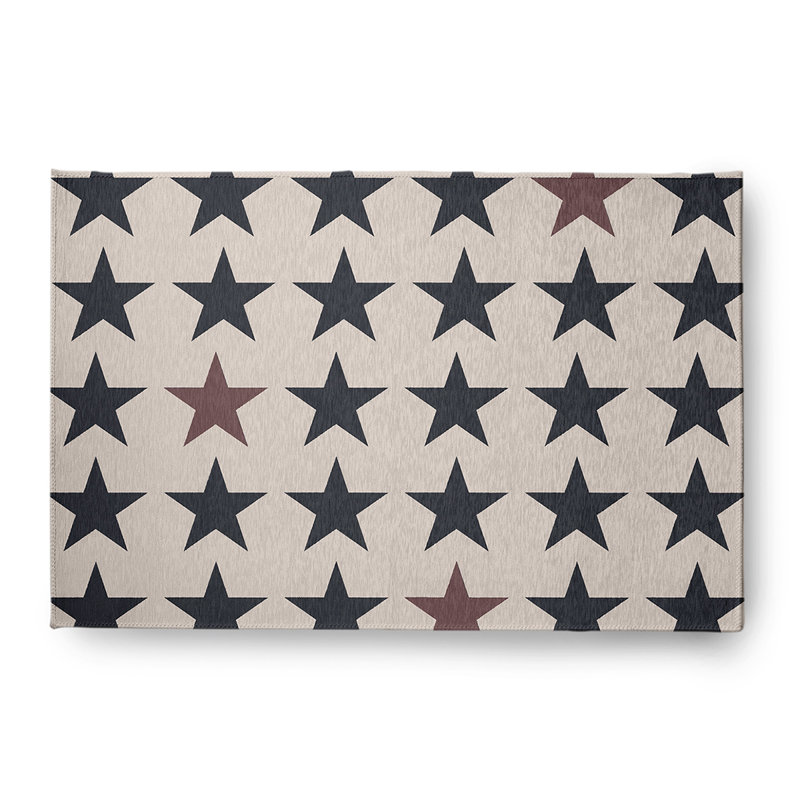 Geometric Machine Woven Chenille Area Rug in Black/Beige/Dark Red, Rectangle 4' x 6'