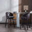 Ensemble de 2 tabourets de comptoir pivotants de 33,25 po, avec tabourets de bar à hauteur de comptoir avec structure en bois d'hévéa massif, dossier, repose-pieds, tabourets de bar sans accoudoir pour bar personnel, comptoir de cuisine
