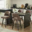 Ensemble de 4 tabourets de bar rotatifs 26,4 po, 4 pieds en bois massif noir et repose-pieds à anneau en métal-1487483732-1487483739