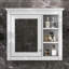 Armoire murale 30 po x 28 po avec miroir, armoire à pharmacie avec 3 tablettes ouvertes (meuble-lavabo non inclus)-659144088