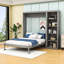 Lit escamotable en bois avec tablettes et lattes Geva-631003916-631003917