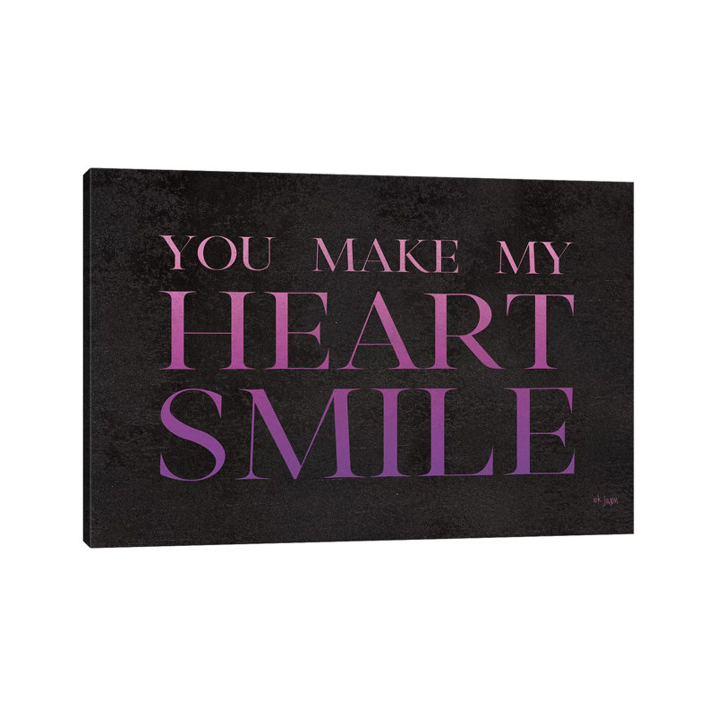 You Make My Heart Smile by Jaxn Blvd. - Wrapped Canvas Gallery-Wrapped Canvas Giclée