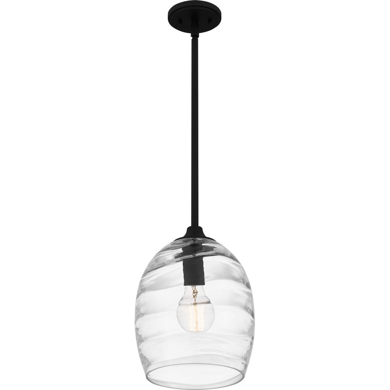Luminaire suspendu noir mat 1 lumière Chemere