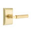 Emtek Select Privacy Interior Mortise w/ Neos Rosette & L-Square Stem, Hammered Lever-496818590-496818589