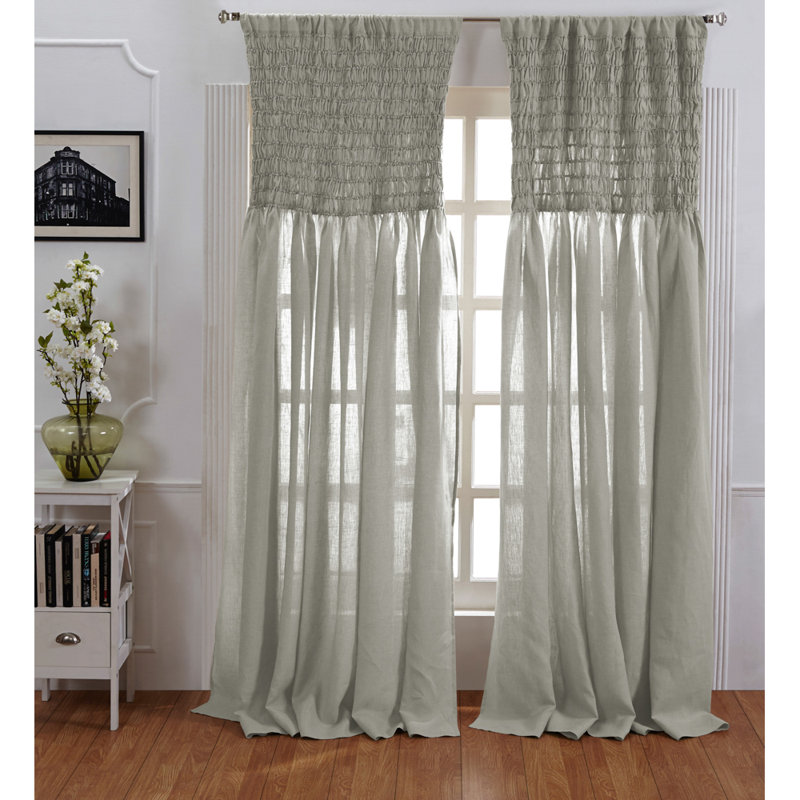 Ruthie Semi Sheer Curtain, Seaglass