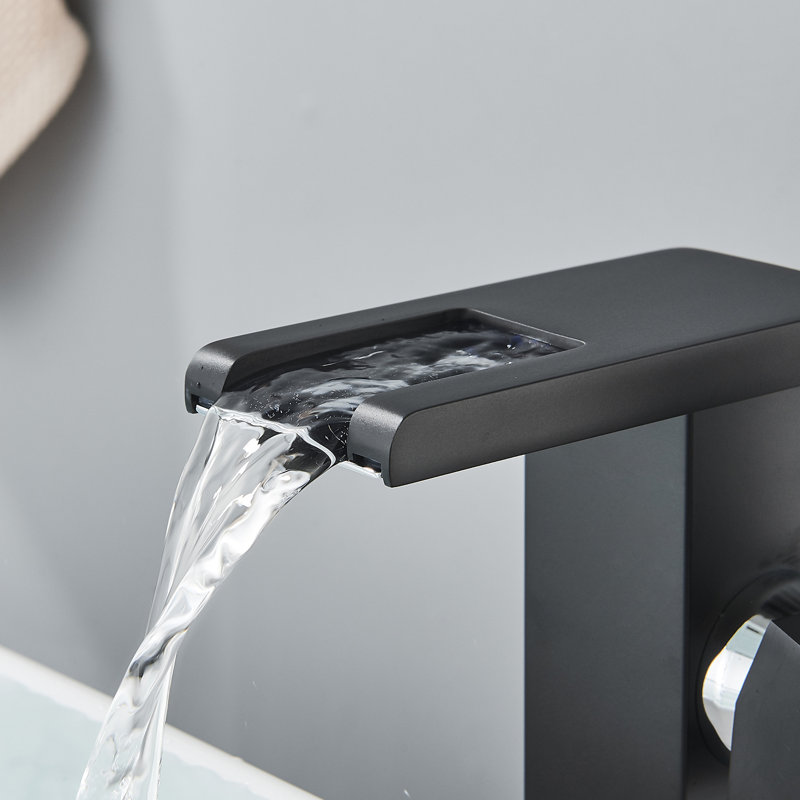 Robinet de salle de bain vasque, Noir / chrome