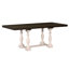Ensemble de table de salle à manger extensible de style traditionnel avec tréteaux 78 pouces avec une feuille amovible de 18 pouces, chaises et banc rembourrés, blanc vieilli
