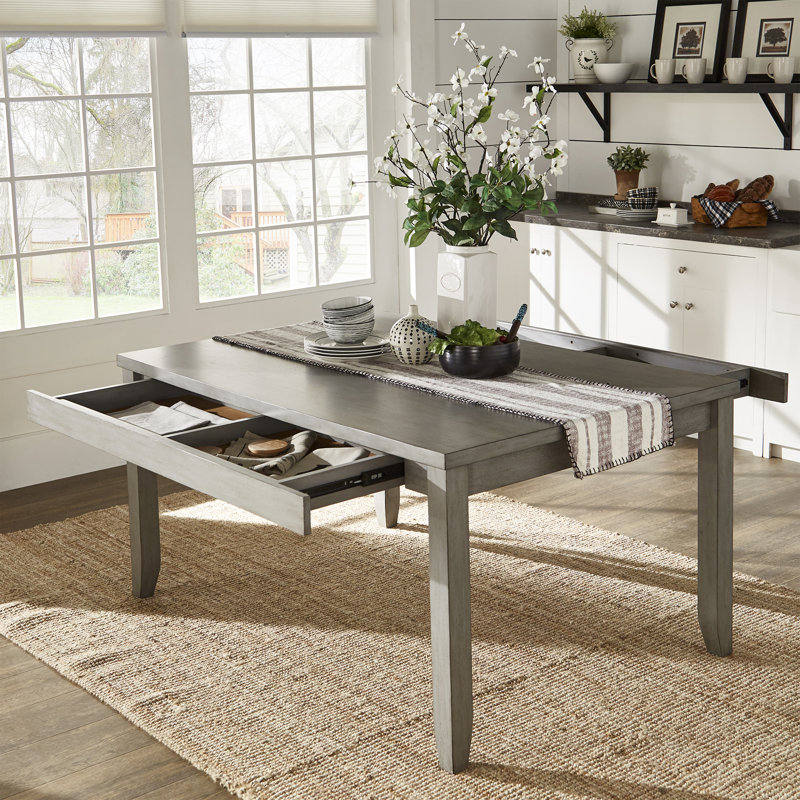 Alyra Rectangular Dining Table, Antique Gray