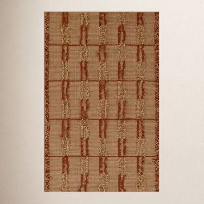 Celia Brown Hand-Woven Striped Wool Rug