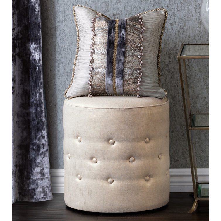 Jolene Beaded Trim Decorative Pillow