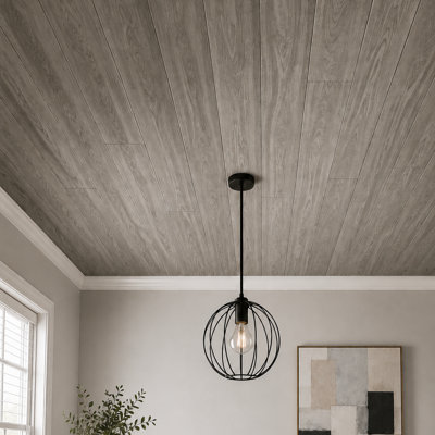 Rustic Grey Styrofoam Ceiling Planks