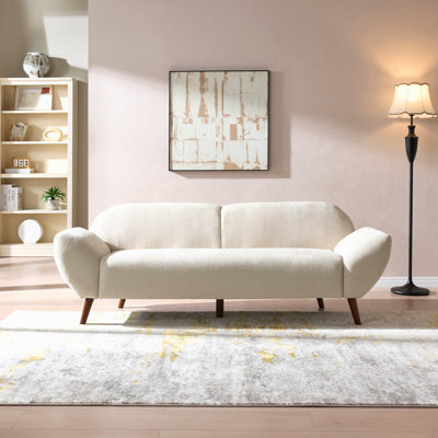 Cloud Haven 83,75 po Canapé incurvé moderne recouvert de chenille 3 places